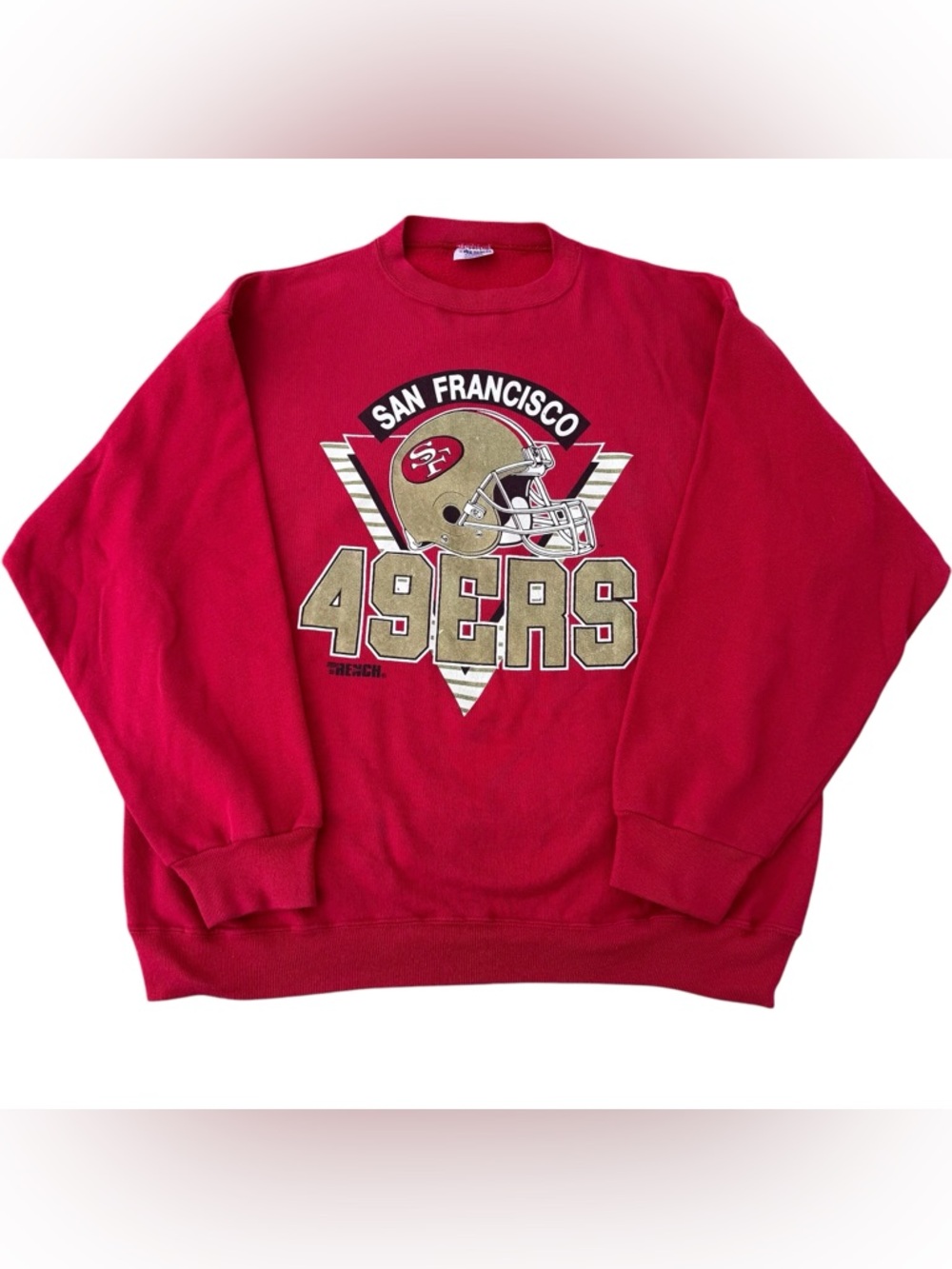 Vintage 90’s San Francisco 49ers Sweatshirt Men’s X-Large Red & Gold USA Trench